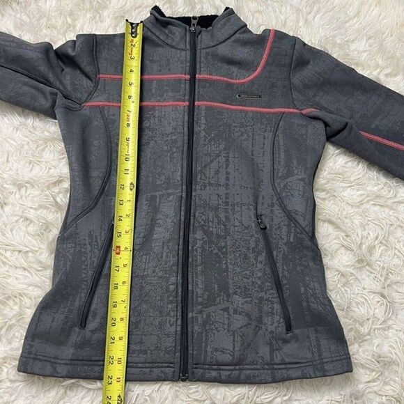 Under Armour Womens Gray & Pink Fleece Lined Jacket Full Zip Long Sleeve Sporty - Picture 4 of 12